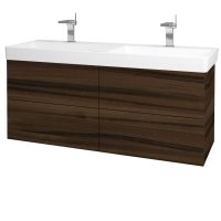 Variante SZZ4 130 - skříňka pro umyvadlo Laufen Pro S 130 cm, 4 zásuvky, závěsná, CS I