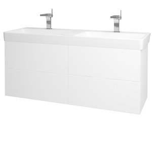 Variante SZZ4 130 - skříňka pro umyvadlo Laufen Pro S 130 cm, 4 zásuvky, závěsná, CS II