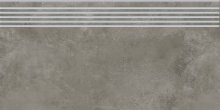 Quenos Grey Steptread - schodovka rektifikovaná 29,8x59,8 šedá matná
