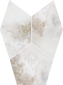 Onice bianco mat dekor - obkládačka inzerto 28x31 bílá matná