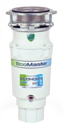 Dřezový drtič Ecomaster Economy EVO3 včetně nerezové zátky - pro menší domácnosti o 2–3 osobách