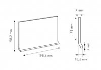 IN Senape Cod. I RAL 0857050 - sokl s požlábkem 10x20 žlutá matná