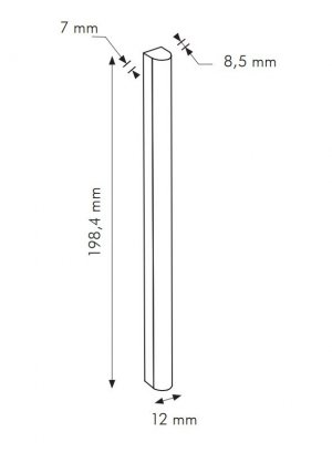 TR Senape Stick RAL 0857050 - dlaždice bombato 1,2x20 žlutá lesklá