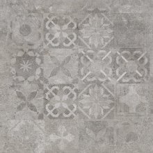 Softcement silver patchwork mat - dlaždice rektifikovaná 59,7x59,7 šedá