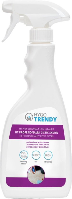 Profesionální čistič skvrn Hygotrendy, 500 ml - profesionální čištění organických skvrn