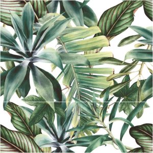 Botanical Green Savage A+B+C - obkládačka inzerto set 25x75 lesk