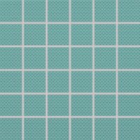 Color Two (RAL 1907025) - dlaždice mozaika 5x5 tyrkysová matná, R10 B, mrazuvzdorná