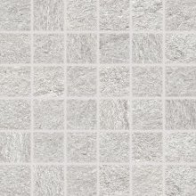 Quarzit - dlaždice mozaika 5x5 šedá matná reliéfní