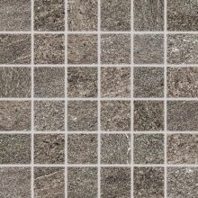 Quarzit - dlaždice mozaika 5x5 hnědá matná reliéfní