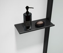 Esca Shelf polička do profilu 230x120mm, černá mat