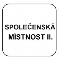 SLZN 44ATYP8 - Nerezový piktogram SPOLEČENSKÁ MÍSTNOST II, 120x120 mm, povrch matný