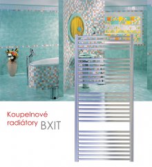 BXIT.E 60x95 elektrický radiátor bez regulace, lesklý nerez