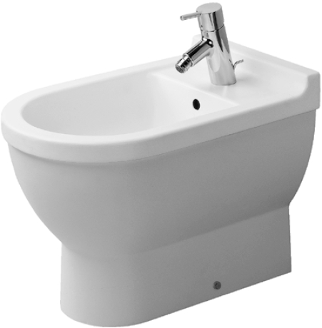 Starck 3 - bidet stojící, 1 otvor pro baterii, s přepadem