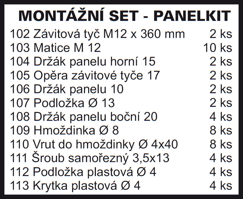 Panelkit Sabina 90