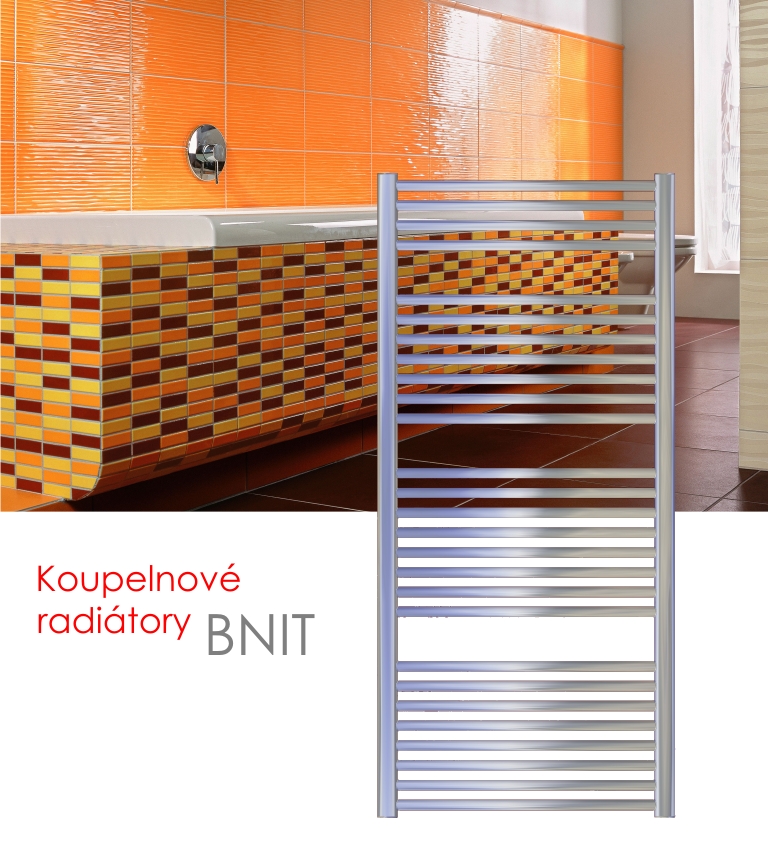 BNIT.ER 60x130 elektrický radiátor s regulátorem, do zásuvky, kartáčovaný nerez