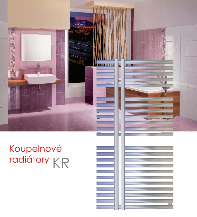 KR.ER 60x80 elektrický radiátor s regulátorem, do zásuvky, metalická stříbrná