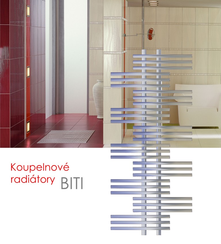 BITI.ERK 55x125 elektrický radiátor s horizontálním regulátorem, chrom