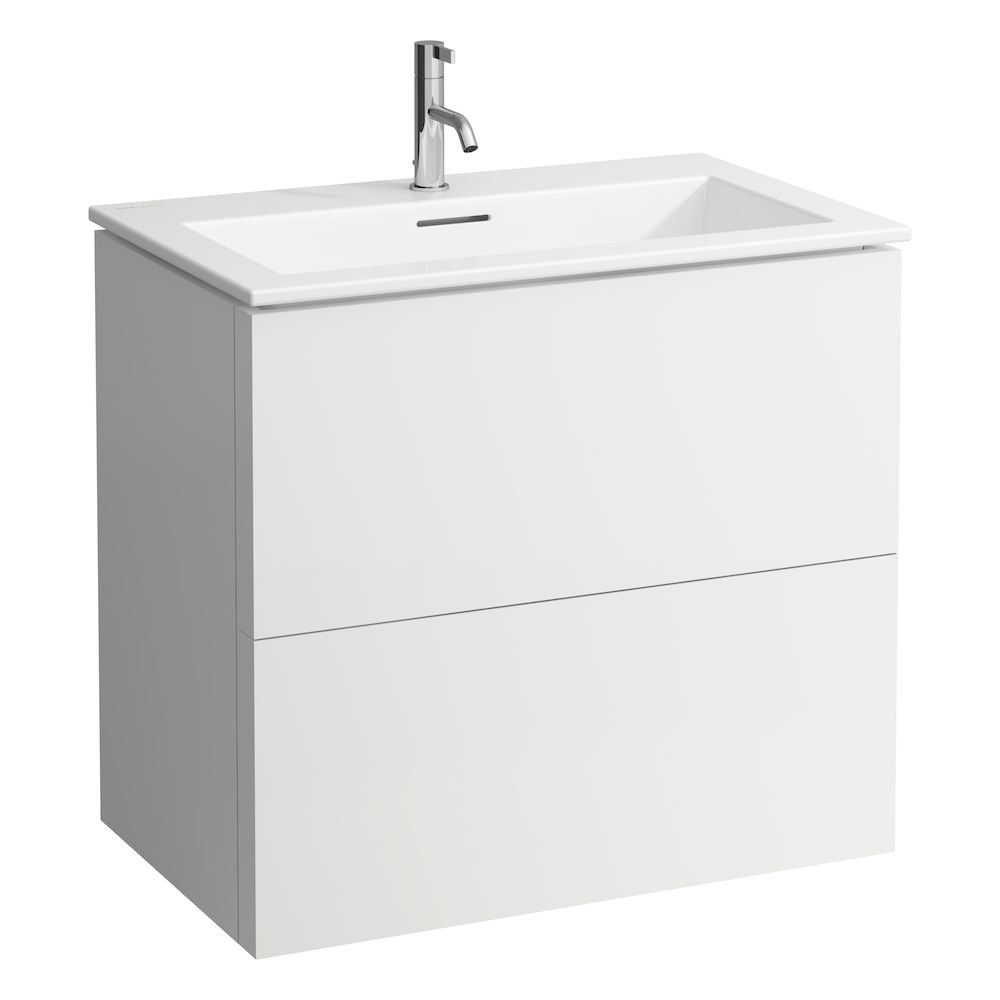 Kartell by Laufen - umyvadlo slim se skříňkou 80x50, bílá matná