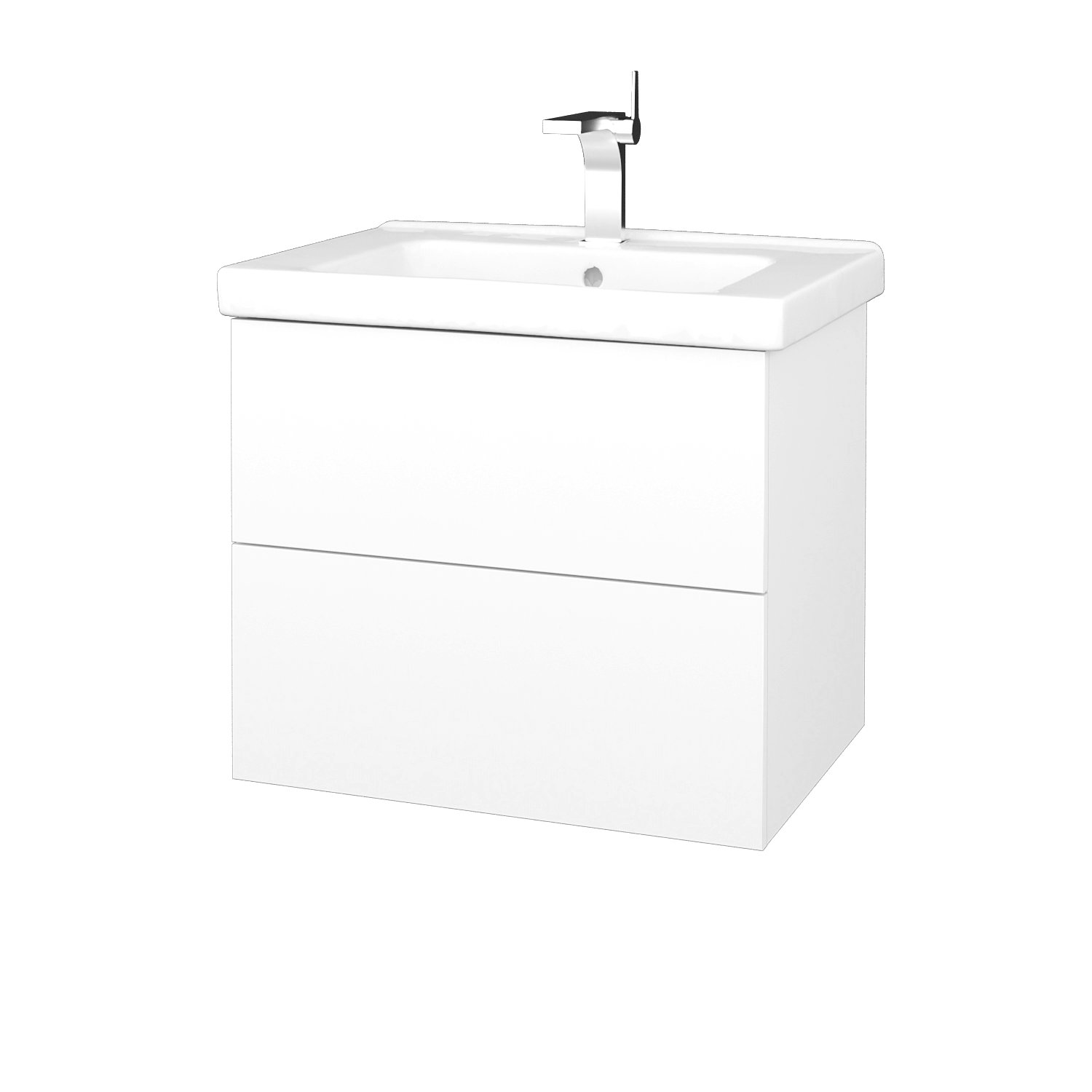 Variante SZZ2 65 - skříňka s umyvadlem Harmonia 65 cm, 2 zásuvky, závěsná, CS II