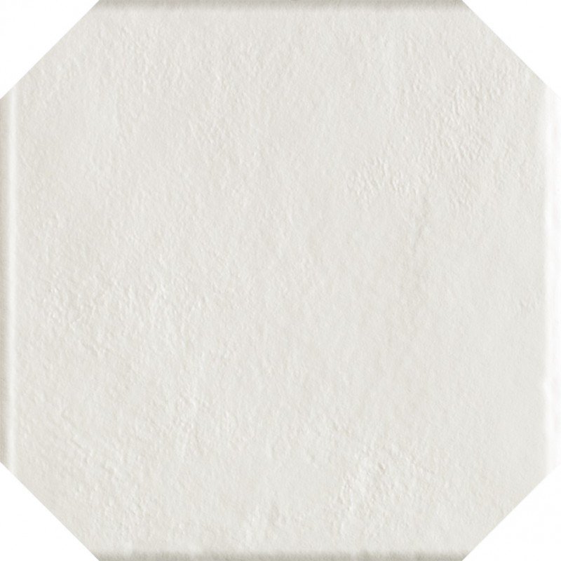 Modern bianco gres szkl. struktura octagon - dlaždice osmihran 19,8x19,8 bílá