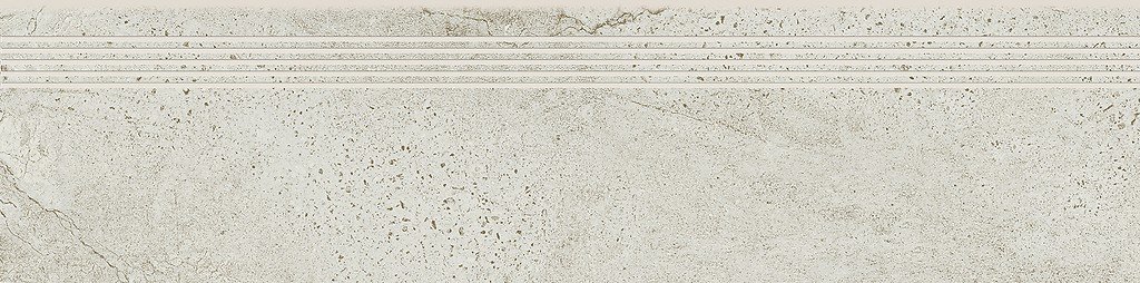 Newstone White Steptread - schodovka rektifikovaná 29,8x119,8 bílá matná