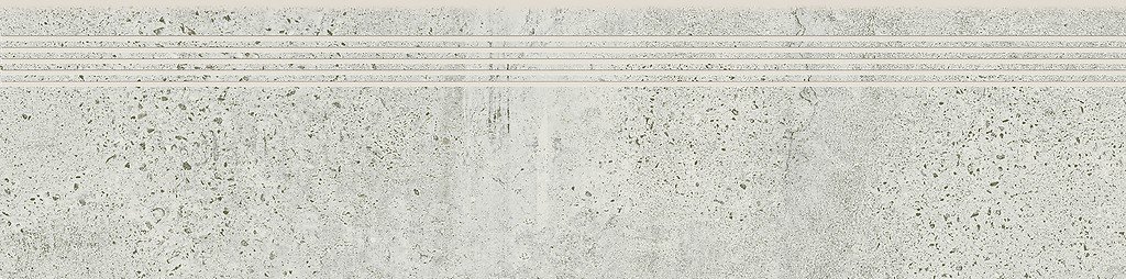 Newstone Light Grey Steptread - schodovka rektifikovaná 29,8x119,8 šedá matná