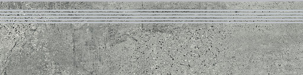 Newstone Grey Steptread - schodovka rektifikovaná 29,8x119,8 šedá matná