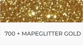 Mapeglitter zlatá - barevné metalizované glittery na bázi polyesteru, hliníku a epoxidových pryskyřic ke smíchání s Kerapoxy Easy Design