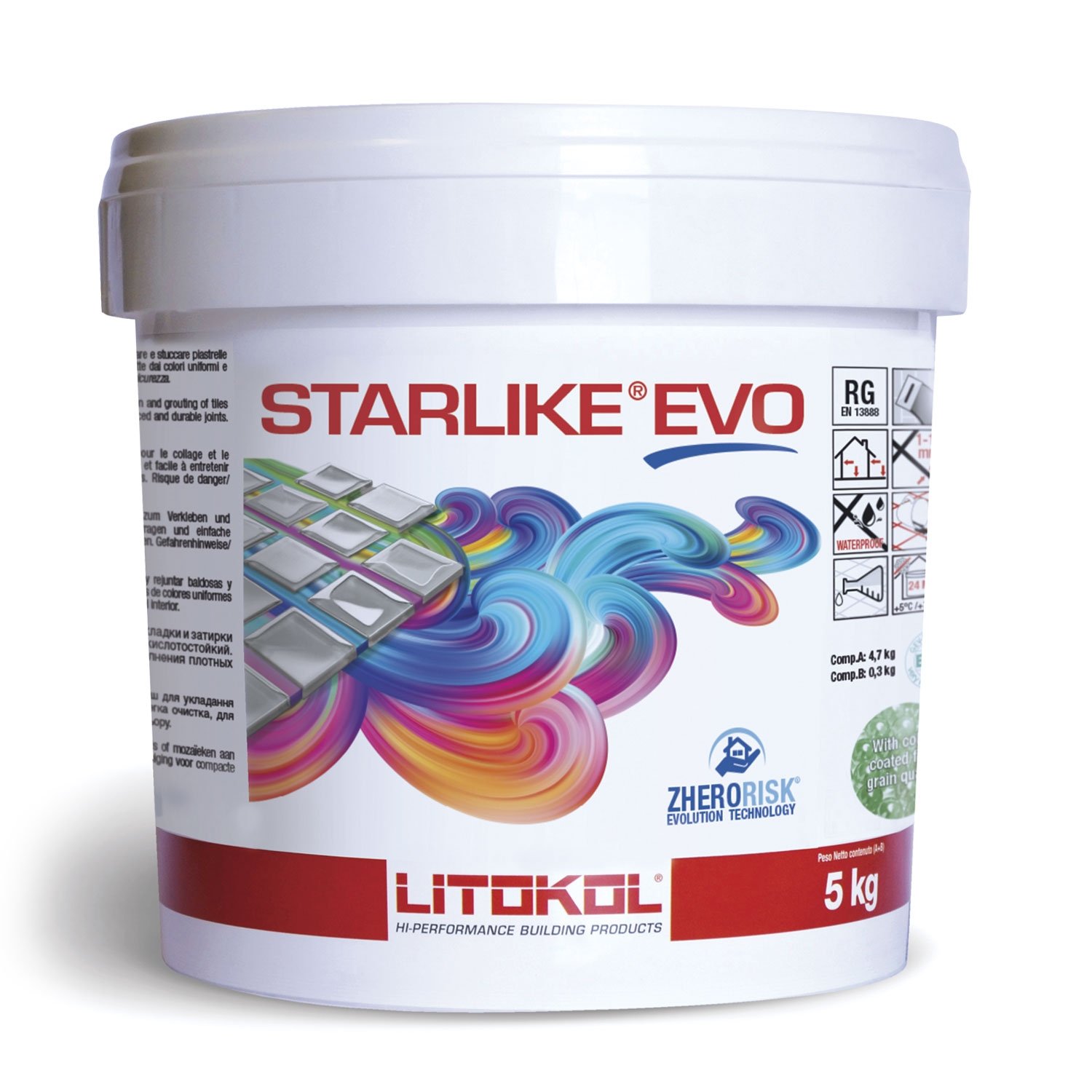 Starlike EVO 102 Bianco Ghiaccio - epoxidová spárovací hmota bílá, 5 kg