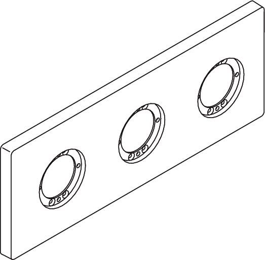 Archimodule - 3 otvorová rozeta 10x26,6 cm