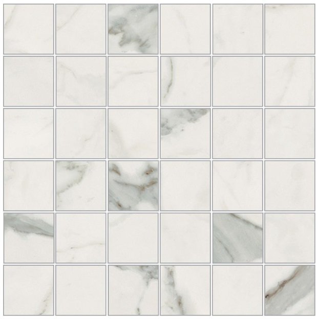 Imperial Mosaico 5x5 Naturale Bianco Apuano - dlaždice mozaika 30x30 bílá mat