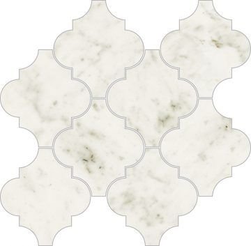 Imperial Provenzale Levigato Bianco Carrara - dlaždice mozaika 30x32,4 bílá lesk