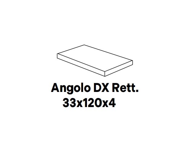 Deepstone Angolo DX Rett. Graphite - schodovka pravá 33x120x4 šedá