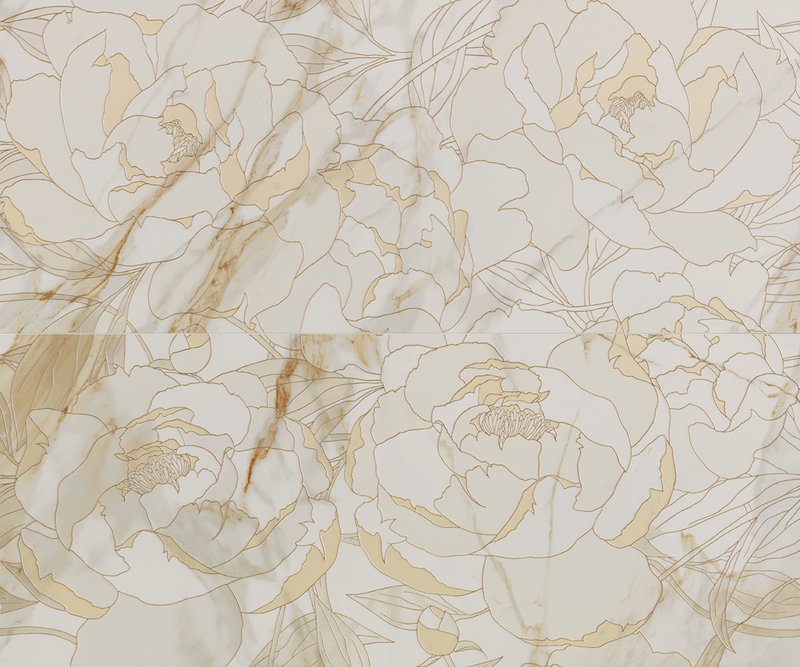 Roma Gold Rose Calacatta Oro Inserto Mix 2 - obkládačka inzerto 100x120