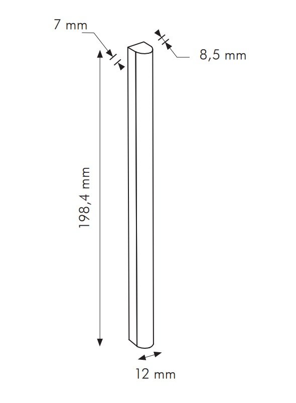 IN Latte Stick RAL 9010 - dlaždice bombato 1,2x20 krémová matná