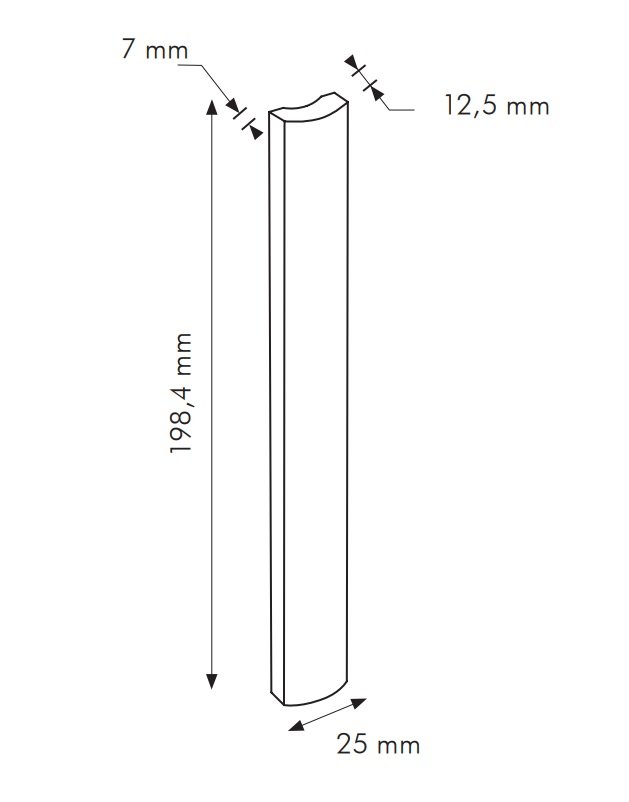 TR Rosa Quadra RAL 0408010 - dlaždice bombato 2,5x20 růžová lesklá