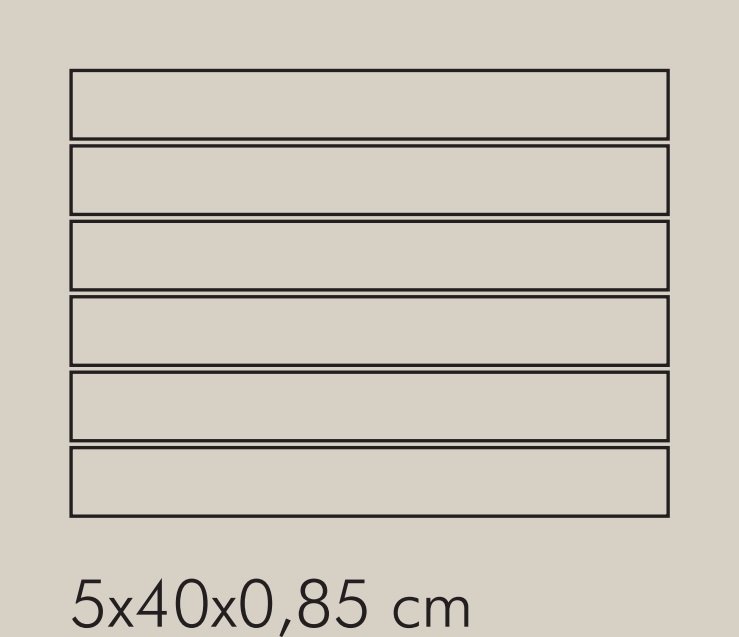 IN Lilla Rete RAL 7047 - dlaždice mozaika 5x40 šedá matná