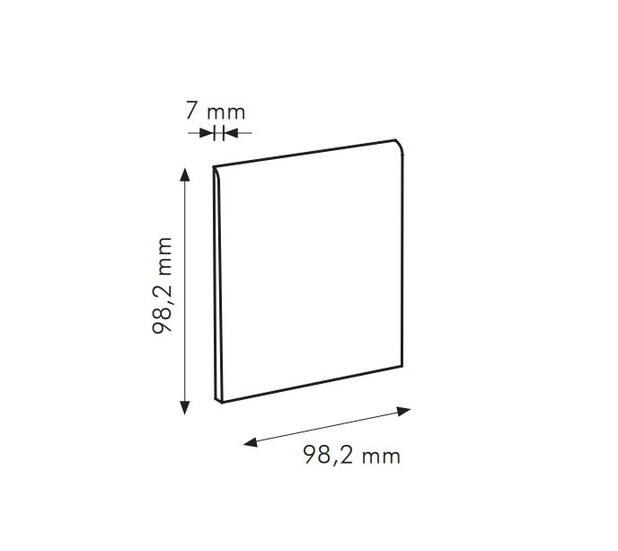 IN Latte Cod. U RAL 9010 - sokl 10x10 krémová matná