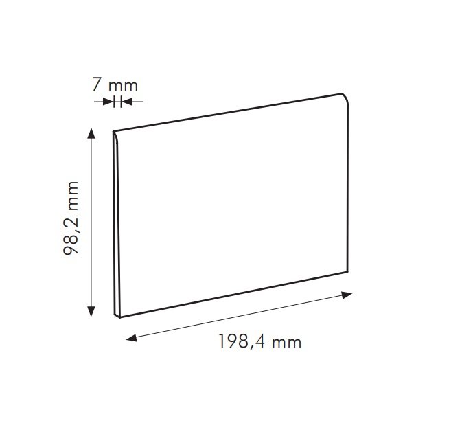 IN Latte Cod. X RAL 9010 - sokl 10x20 krémová matná