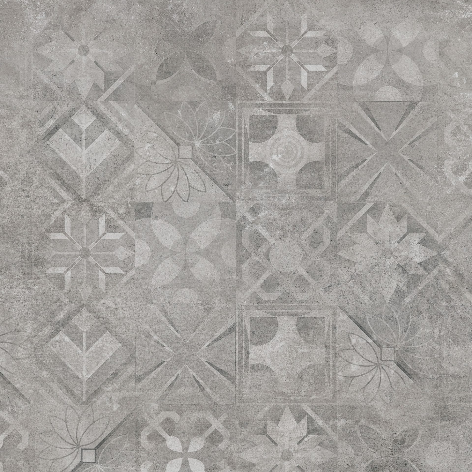 Softcement silver patchwork poler - dlaždice rektifikovaná 59,7x59,7 šedá