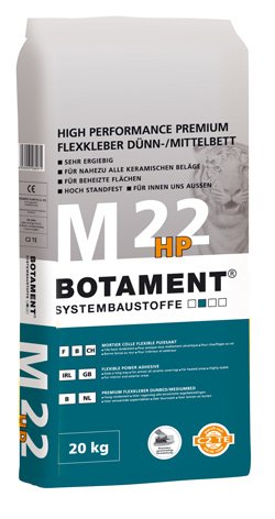 M 22 HP prémiový flexibilní lepicí tmel – tenkovrstvé/střední lůžko C2 TE S1, 20 kg M 22 HP - 20kg