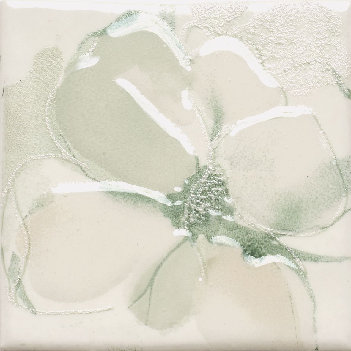 Clay Flower Emerald - obkládačka inzerto 10x10