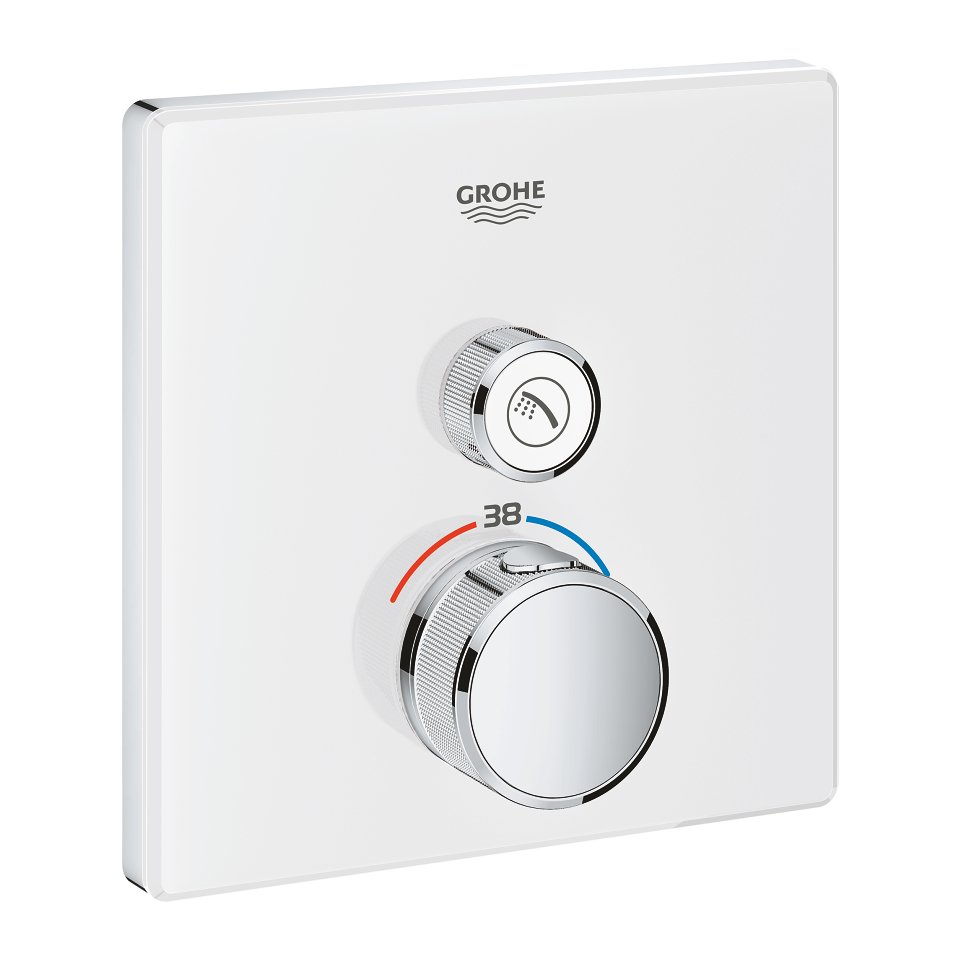 Grohtherm SmartControl - termostat pro podomítkovou instalaci s 1 ventilem, bez podomítkového tělesa, bílá