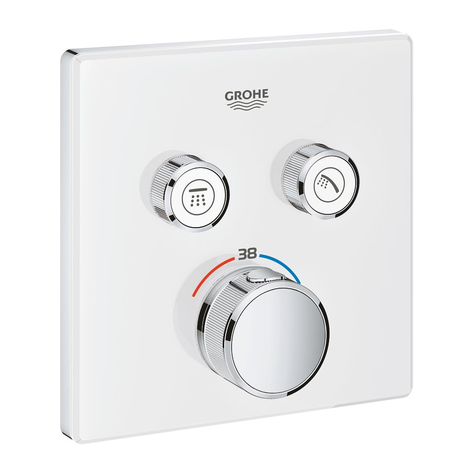 Grohtherm SmartControl - termostat pro podomítkovou instalaci s 2 ventily, bez podomítkového tělesa, bílá 29156LS0