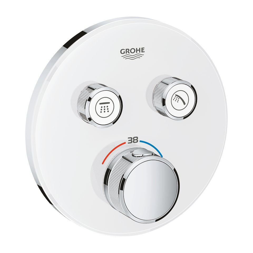 Grohtherm SmartControl - termostat pro podomítkovou instalaci s 2 ventily, bez podomítkového tělesa, bílá 29151LS0