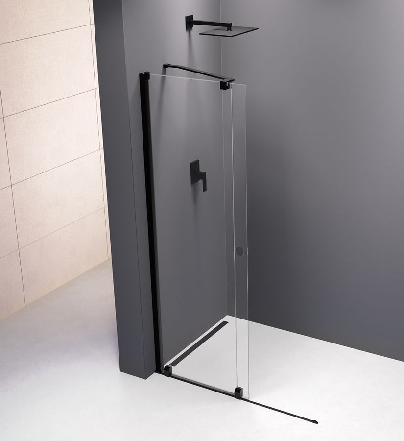 Modular Shower zástěna s pojezdy 1600 mm, černá