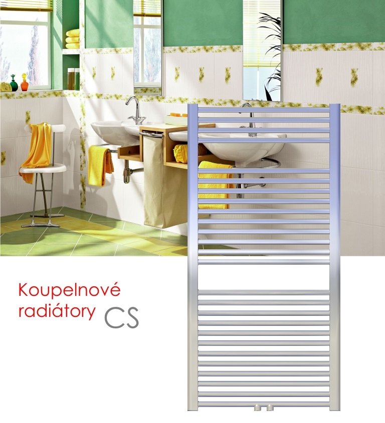 CS.ERK 48x79 elektrický radiátor s horizontálním regulátorem, chrom