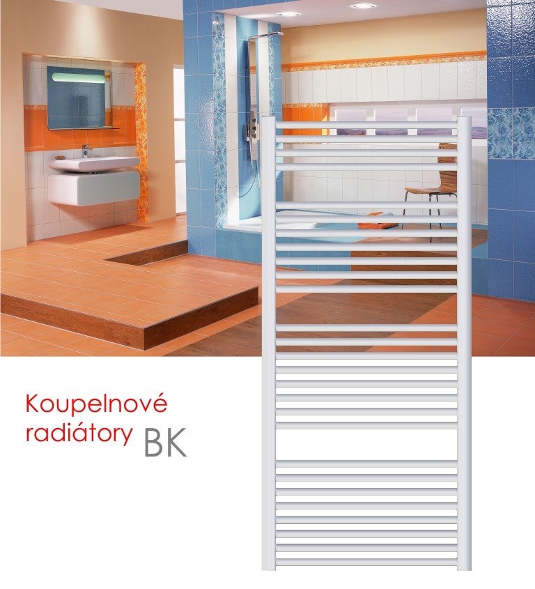 BK.ERC 60x132 elektrický radiátor s vertikálním regulátorem, bílá