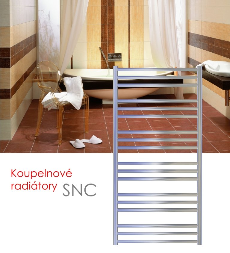 SNC.ERC 60x121 elektrický radiátor s vertikálním regulátorem, chrom