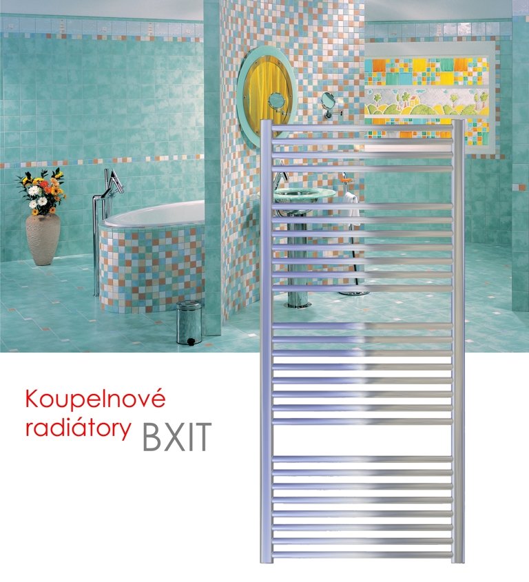 BXIT.E 60x79 elektrický radiátor bez regulace, kartáčovaný nerez